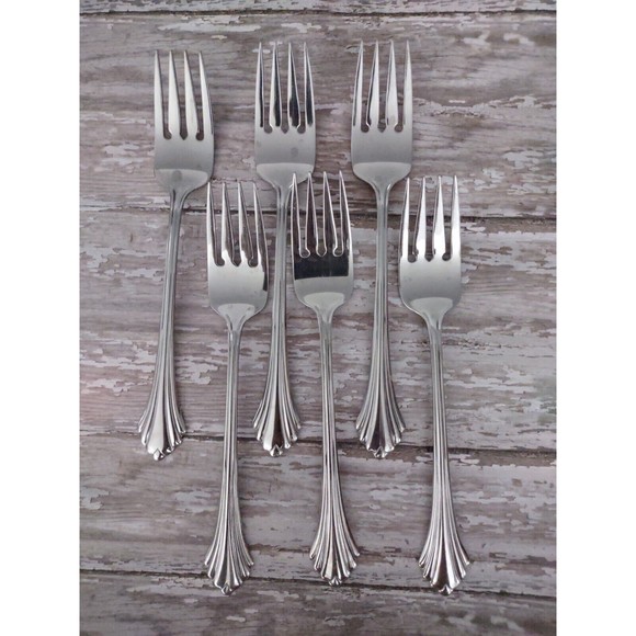 Oneida Dining 6 Oneida Bancroft Glossy Stainless Usa Flatware 6 34